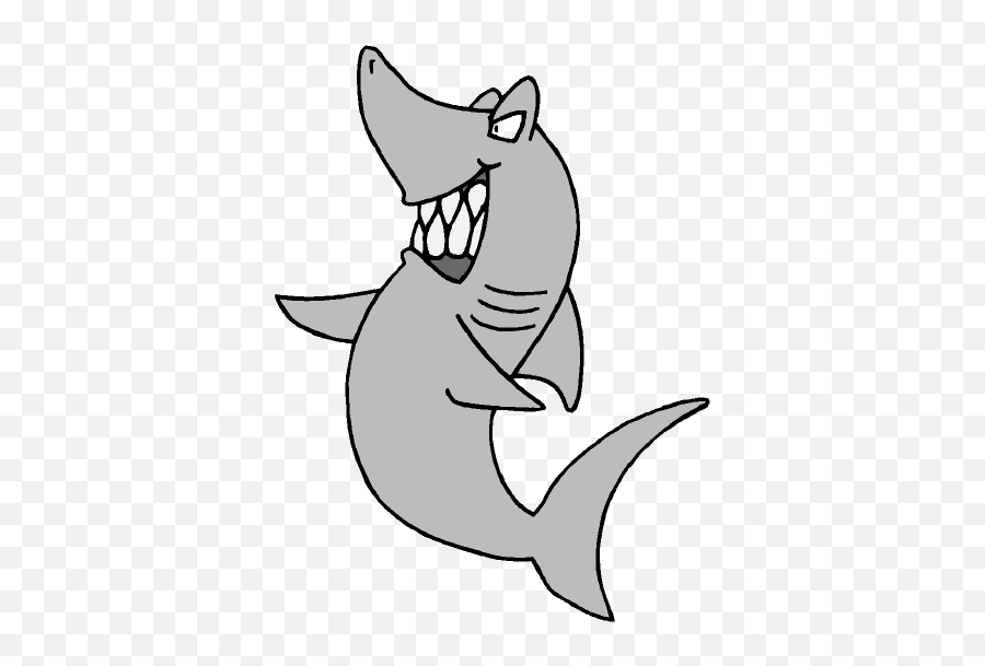 Index Of Zhuspace2ttp2wpclipart23cartoonblacknwhite - Transparent Clipart Png Shark,Cartoon Shark Png