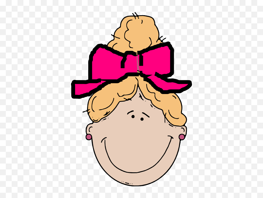 Girl Face Bow Png Clip Arts For Web - Clip Arts Free Png Girl With Bow Clipart,Bow Clipart Png