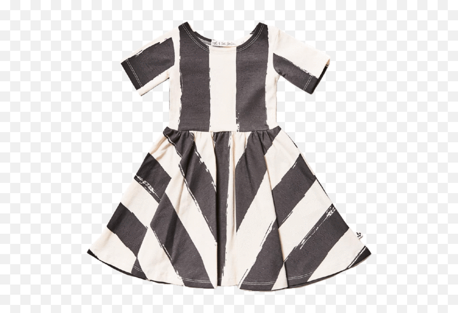 Noe U0026 Zoe Black Stripes Twirl Girls Dress - Basic Dress Png,Black Stripes Png