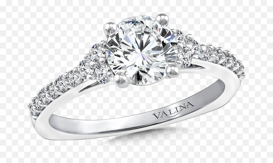 3 - Stone Diamond Engagement Ring Mounting In 14k White Gold 31 Ct Tw Gold 3 Stone Engagement Ring Png,Wedding Ring Transparent