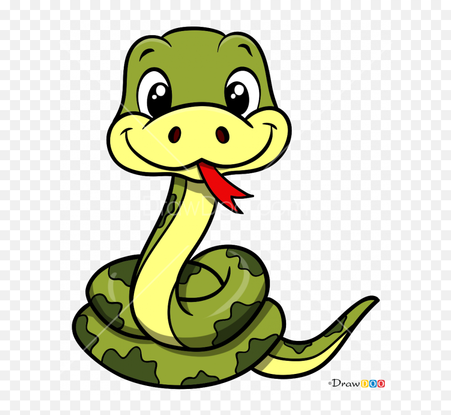 Drawing Of A Snake Cartoon Clipart - Cartoon Snake Clipart Png,Cartoon Snake Png
