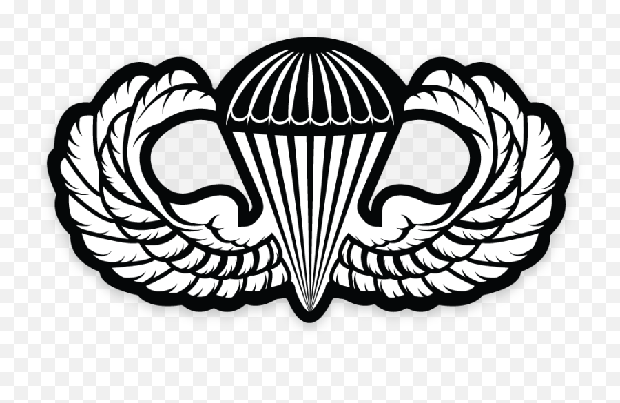 Airborne Jump Wings - Automotive Decal Png,Shield With Wings Png
