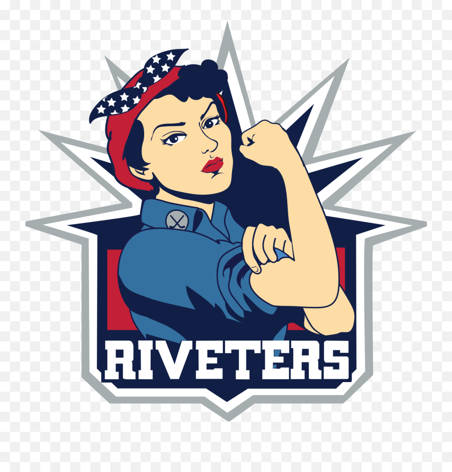 First Paid Womenu0027s Professional Hockey League Nwhl - Ny New York Riveters Png,Rosie The Riveter Transparent