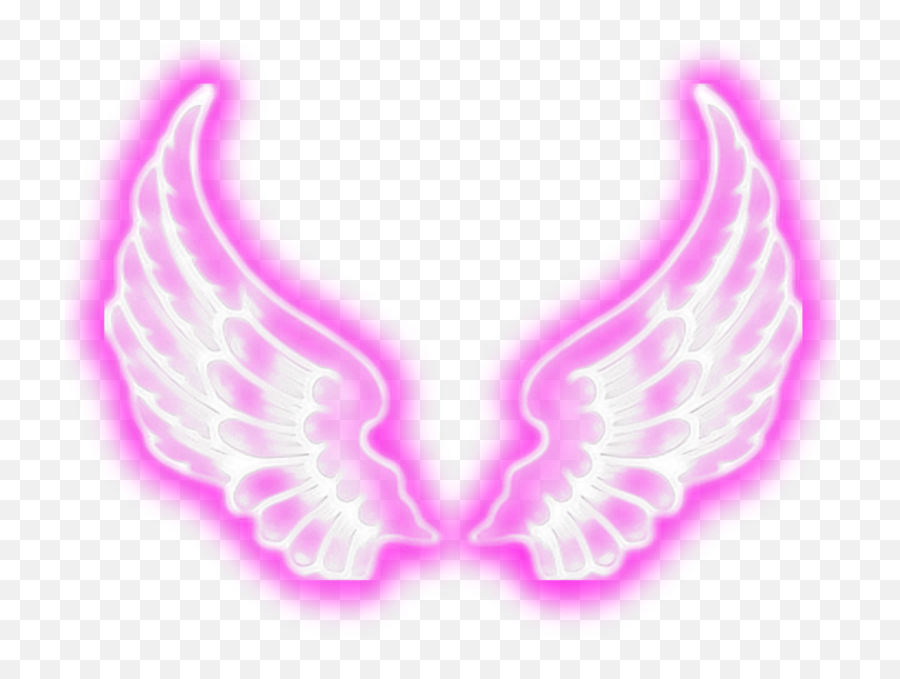 Angel Emoji Png - Picsart Neon Wings Png Transparent Neon Angel Wings Png,Wings Png