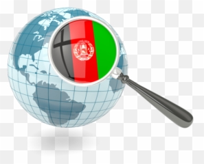 Magnified Flag With Blue Globe - Norway Png