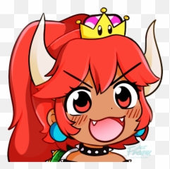 Im Jumping Onto The Bowsett - Bowsette Chibi Face png