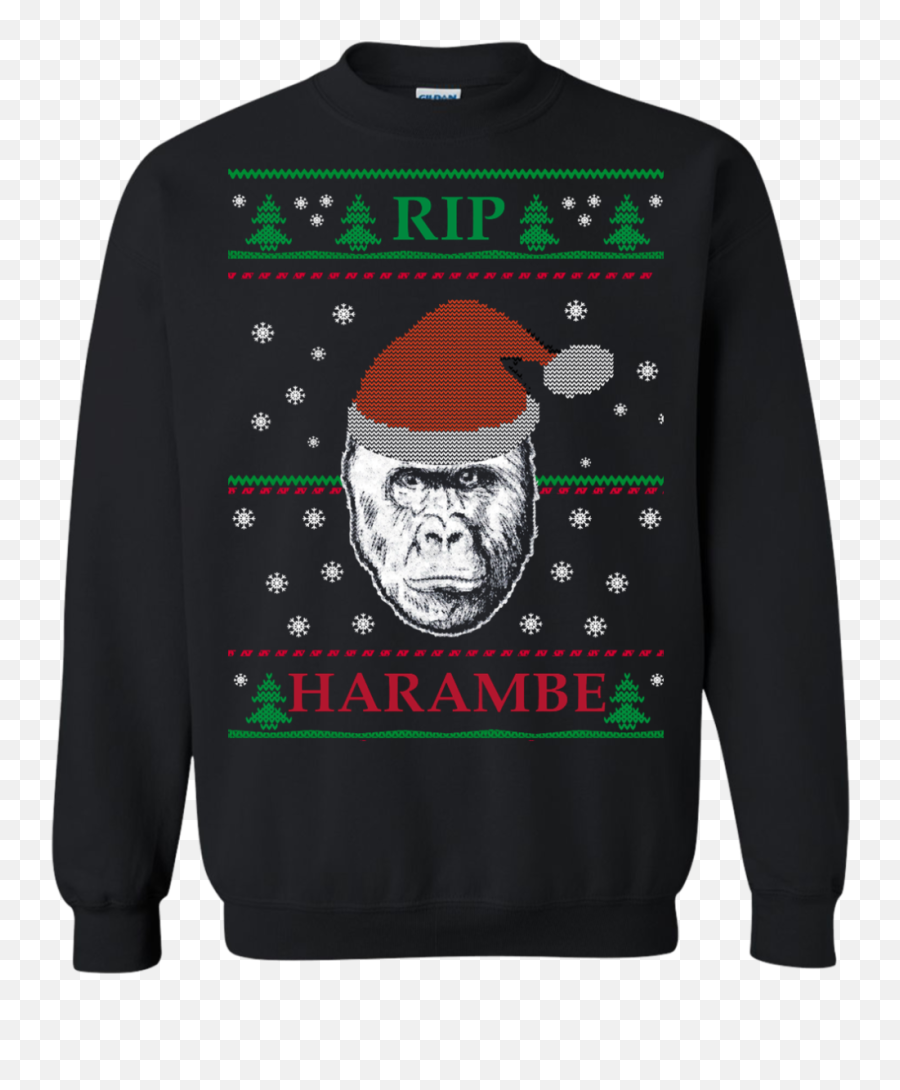 Harambe Rip Christmas Sweater T Shirt - Ugly Christmas Sweaters Clear Background Png,Harambe Transparent