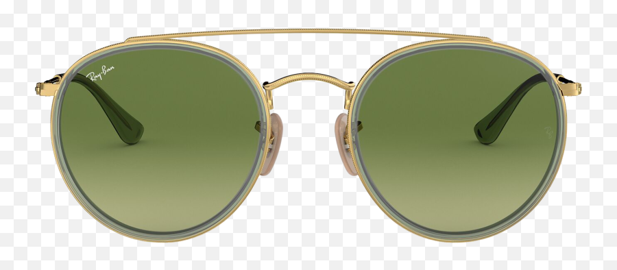 Ray - Ban Round Double Bridge Rb3647n Black Sunglasses Round Double Bridge Ray Ban Green Png,Rayban Icon Round