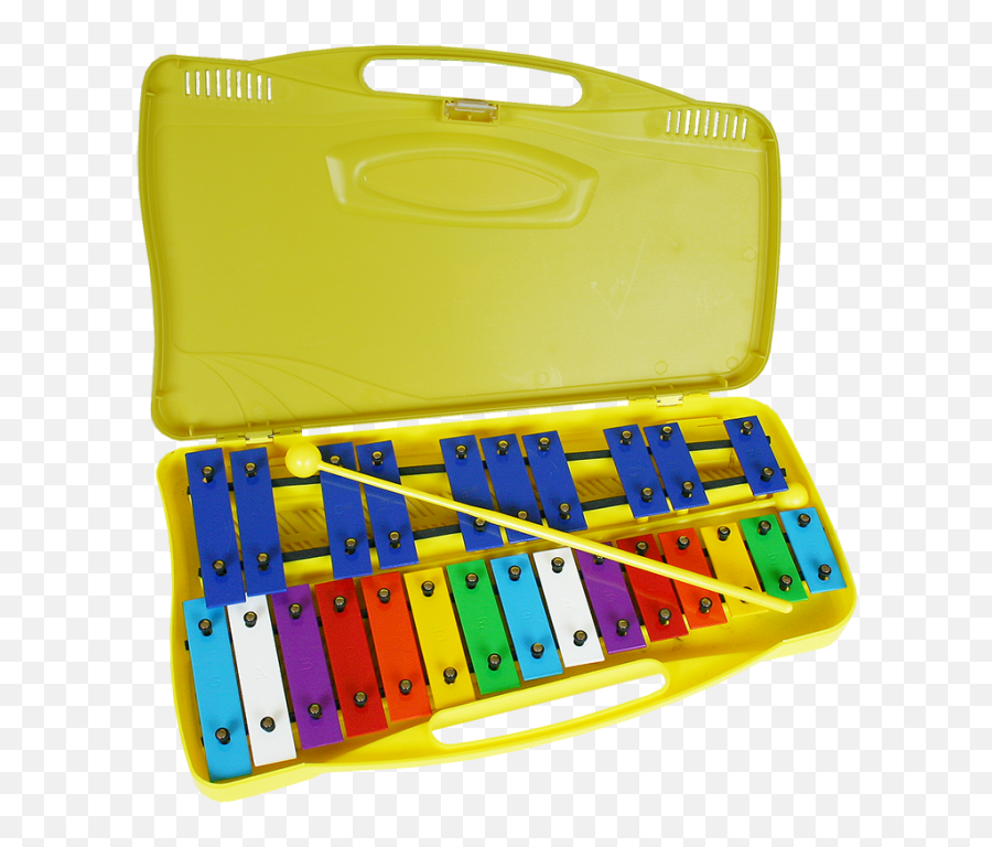 25 Tone Metal Xylophone In Plastic Carry Case - Glockenspiel Png,Xylophone Png