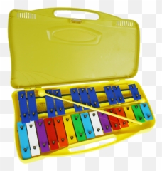 25 Tone Metal Xylophone In Plastic Carry Case - Glockenspiel Png,Xylophone Png