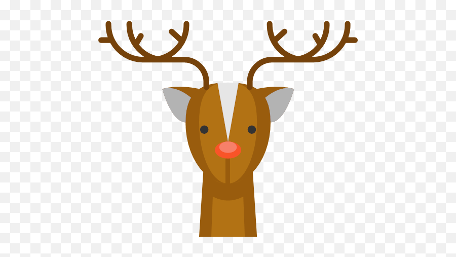 2 De 3 Flat Color Deer Icon - Christmas Icons Design Crawl 2016 Png,Deer Icon