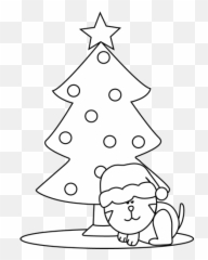 Christmas Clip Art - Images Silhouette White Tree Black Background png