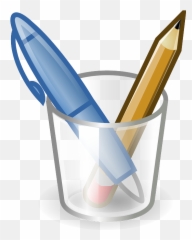 Office Write Word Pen Pencil Glass Tools Icon - And Clipart png