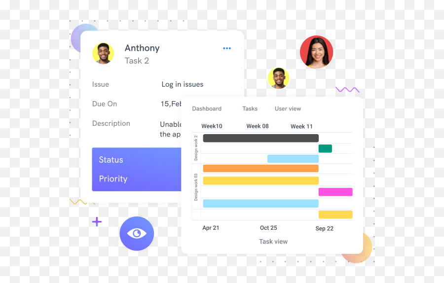 Gantt Chart For Project Planning Projectsly By 500apps - Vertical Png,Gantt Chart Icon