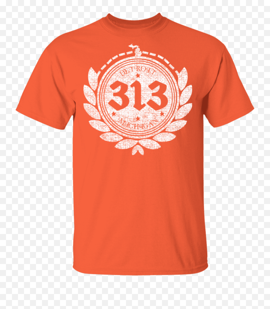 333 Detroit Logo Gildan 53 Oz T - Shirt Orange Xl Walmartcom Png,Candy Crush Saga Icon Meanings