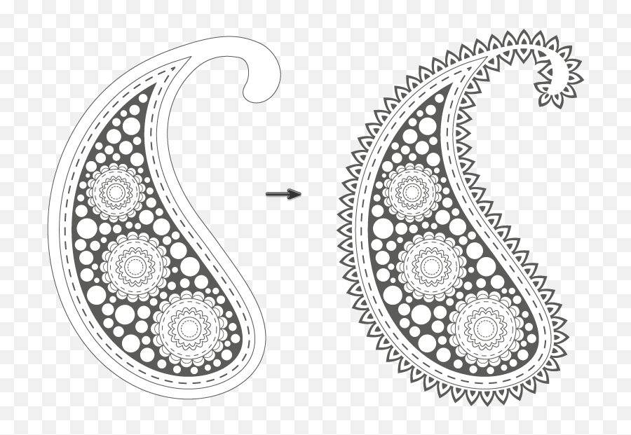 Download Hd How Create A Pattern In Adobe Illustrator - Paisley Png,Paisley Png