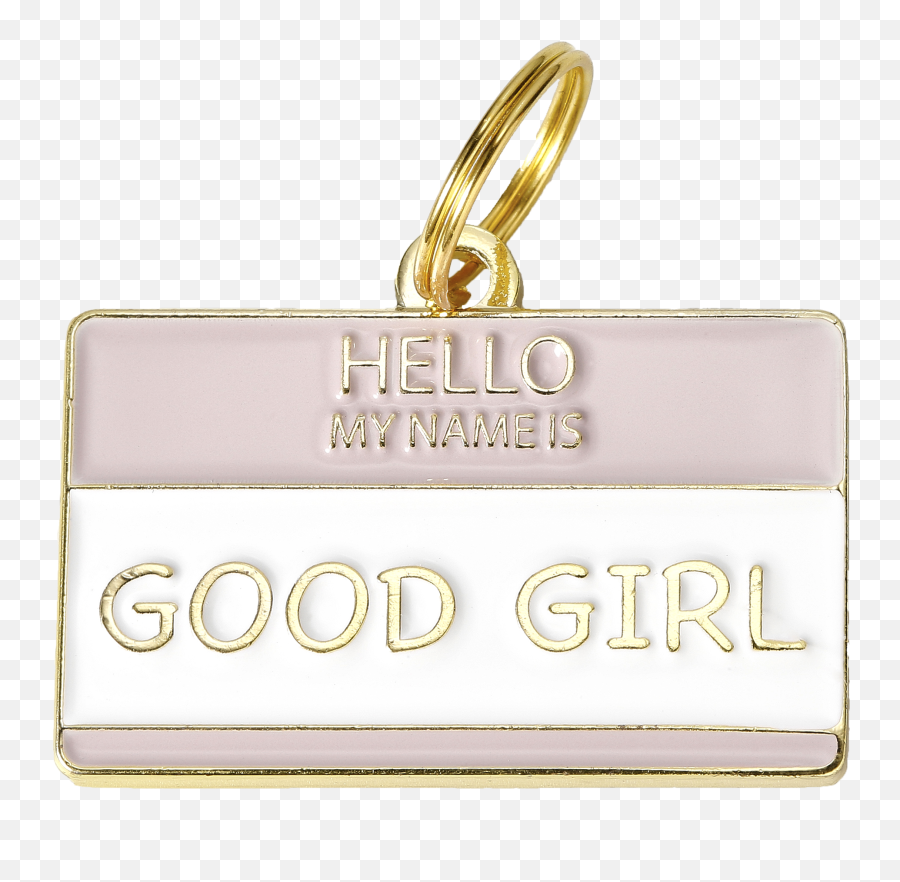 Hello My Name Is Good Girl Enamel Charm - Pendant Png,Hello My Name Is Png