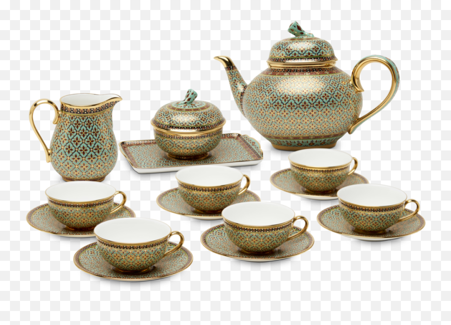 Download Hd Coruscating Thai Tea Set - Teapot Png,Tea Set Png