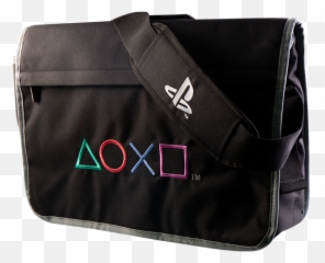 Playstation Symbols Black Messenger Bag - png