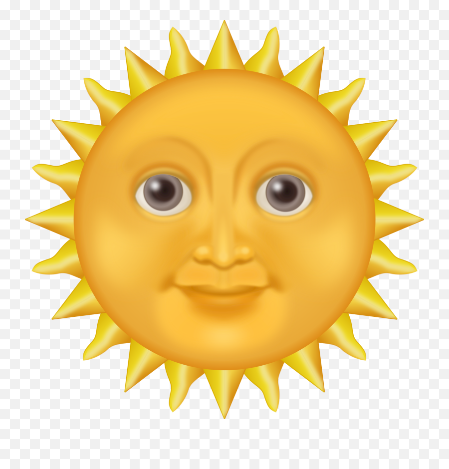 Sun Emoji Png Transparent 8 Image - Sun Emoji Iphone Png,Thumbs Up Emoji Transparent