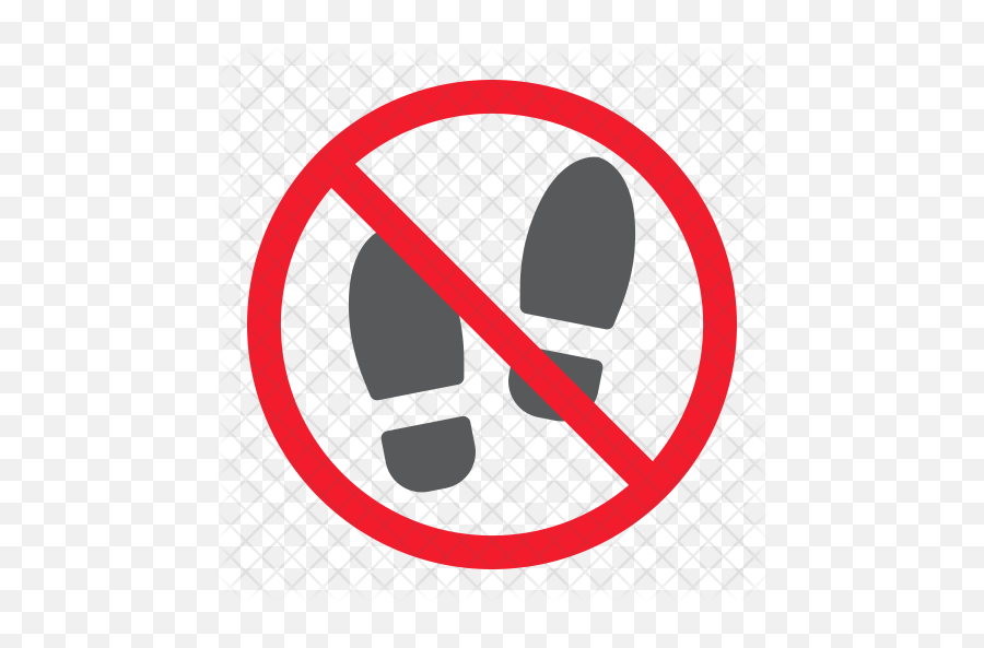 No Shoes Icon - No Shoes Sign Png,No Sign Png