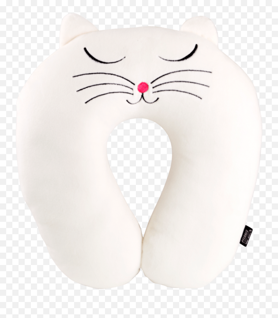 Travel Pillow - Cat My Neck Black Cat Cat Yawns Png,Black Cat Transparent