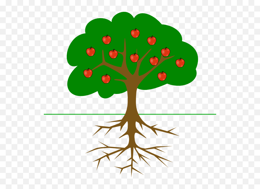 Apple Tree Clipart Png Image - Mango Tree Root System,Apple Tree Png