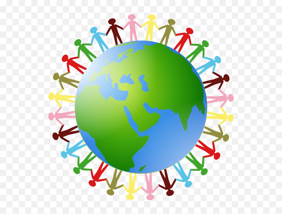 Earth Clip Clear Background Picture - People Holding Hands Around The World Png,Earth Clipart Transparent Background