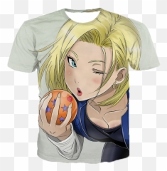 Download Kissing Android 18 T - shirt Dragonball Z C18 Ipod 4k Ball png