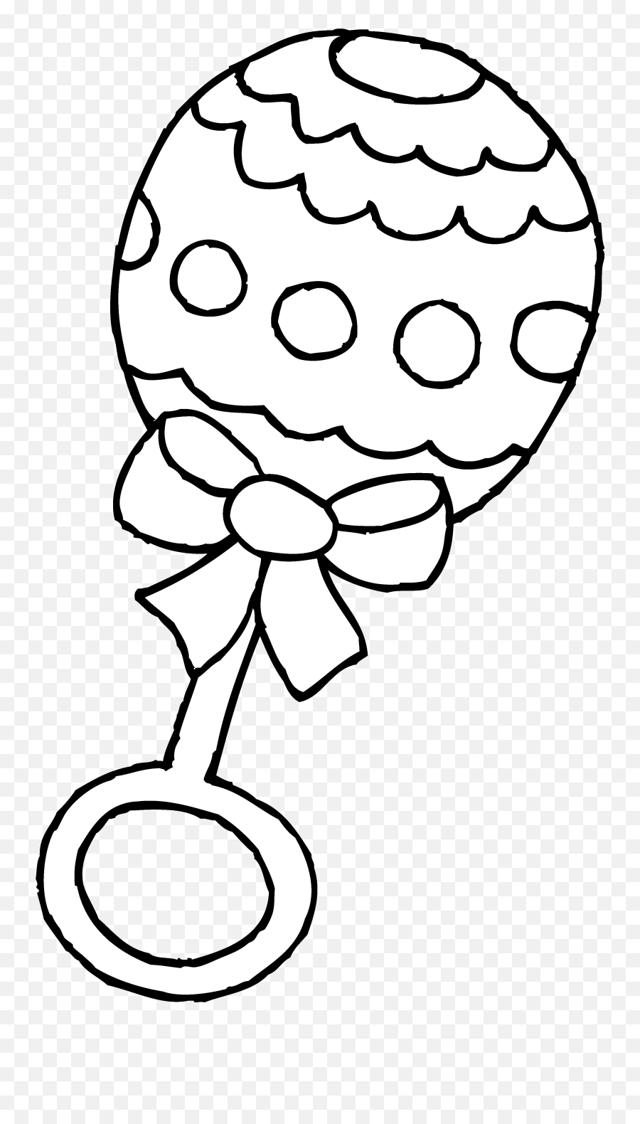 Baby Rattle Clip Art Black And White Coloring Pages - Baby Toys Clipart Black And White Png,Coloring Book Png
