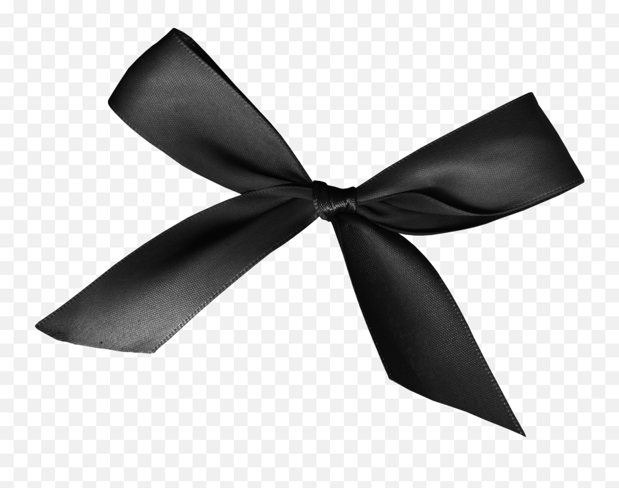 Black Ribbon - Transparent Background Black Ribbon Bow Png,Black Ribbon Png