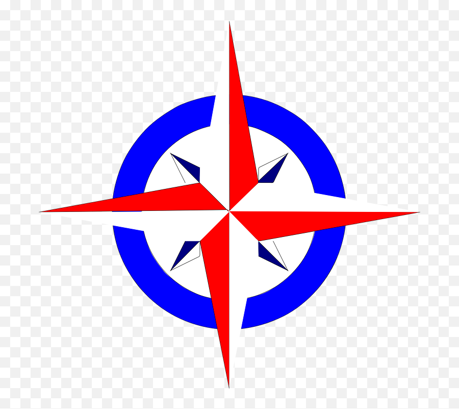 Compass Windrose Navigation - Compass Rose Png,Blue Star Png