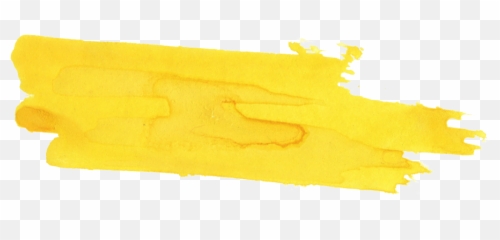 22 Yellow Watercolor Brush Stroke - Golden Paint Png
