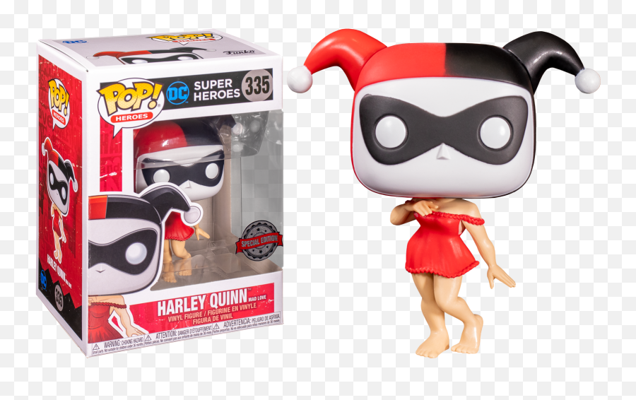 Dc Comics Pop Vinyl Harley Quinn In Mad Love 335 - Batman Funko Pop Harley Quinn Png,Harley Quinn Logo Png