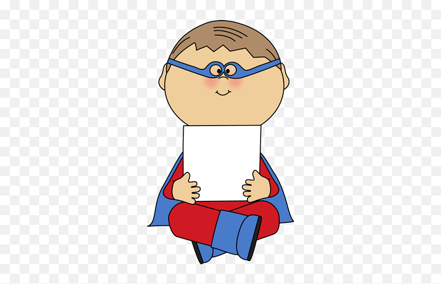 Boy Superhero Holding A Blank Sign - Superhero Kid Clipart Transparent Superhero Kids Clipart Png,Blank Sign Png