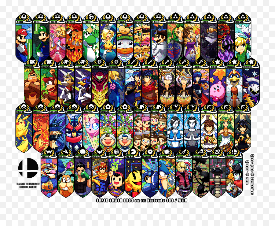 Download Super Smash Brothers Video Games Nintendo - Smash Bros Character Art Png,Super Smash Bros Wii U Logo