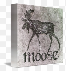 Bull Moose Silhouette By Priska Wettstein - Caribou png