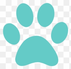 Grey Paw Print Transparent Cartoon - Jingfm Teal png