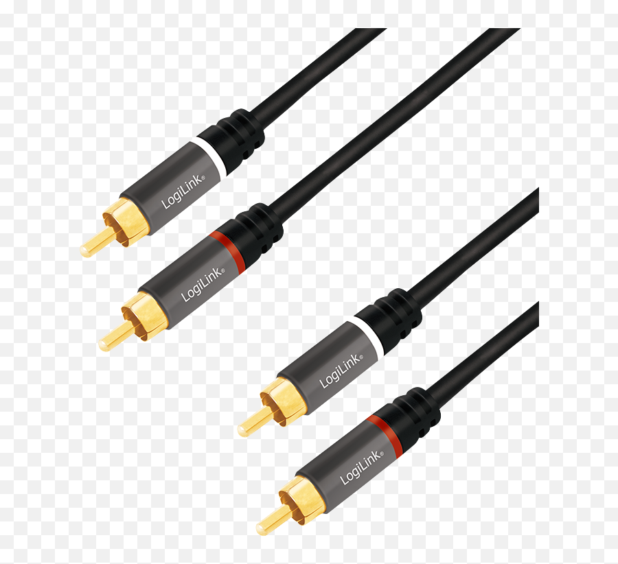 Stereo Audio Cable 2 X Rca Male 02m Black Cinch - Logilink Ca1209 Png,Cinch Gaming Png