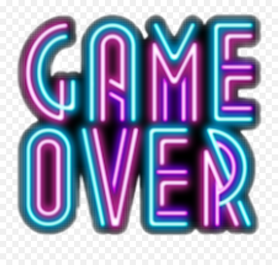 Download Hd Gameover Game Over Neon Cute Grunge Tumblr - Game Over Png,Tumblr Transparent Grunge