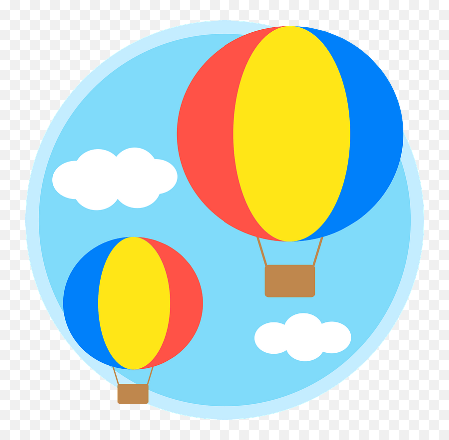 Hot Air Balloons In The Sky Clipart Free Download Png
