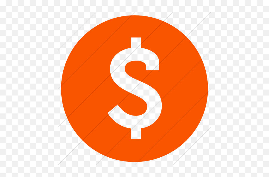 Iconsetc Simple Orange Raphael Dollar - Dollar Circle Png,Green Dollar Sign Icon