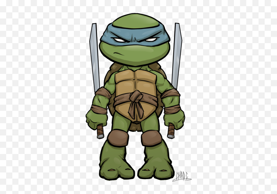 Leonardo Ninja Turtle Drawing - Ninja Turtles Cartoon Drawing Png,Ninja Turtle Logo