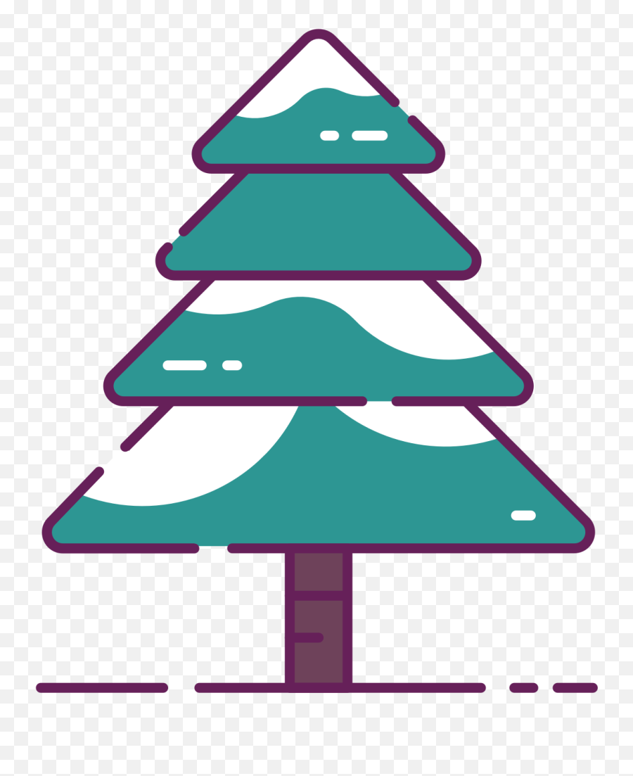 Snowy Christmas Tree Clip Art - Clip Art Png,Snowy Trees Png