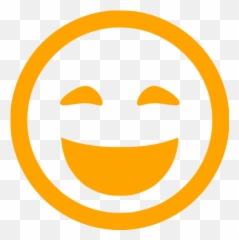 Orange Lol Icon - Free orange emoticon icons Smiley Zwart Wit Png