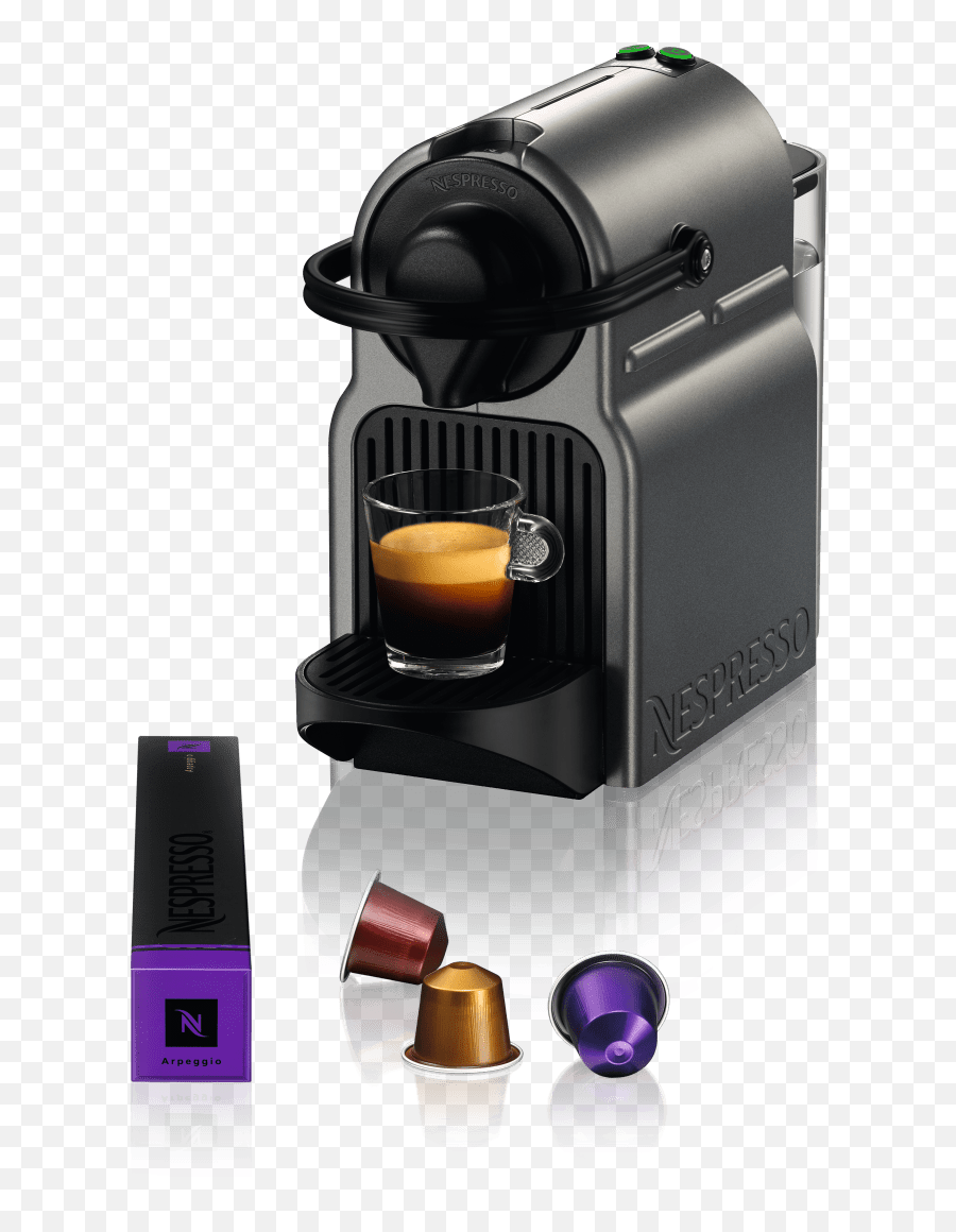 Nespresso By Breville Inissia Espresso Maker In Titanium - Nespresso Inissia Titanium Png,Starbucks Icon Mugs For Sale