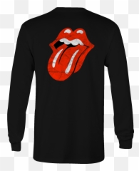 Long Sleeve Tshirt Red Lips Rock Band - Rolling Stones Tongue Png,Puscifer Logo