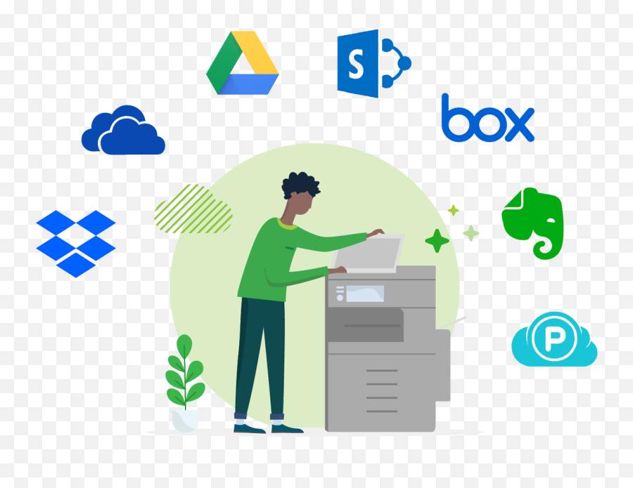 Easy Scanning U0026 Capture Papercut - Google Drive Onedrive Dropbox Icloud Png,Scan Documents Mobile Icon