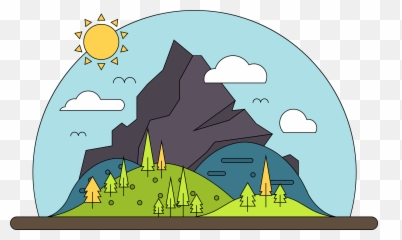 Download Mountain Vector Cartoon Landscape Free Transparent - Png