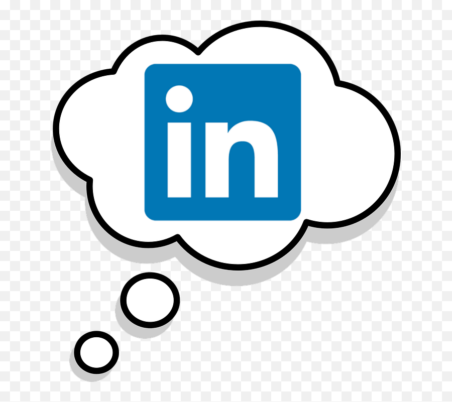 Download Thought Bubble With Linkedin Logo Inside - Linkedin Icon Logo Transparent Png,Linkedin Logo Png Transparent Background